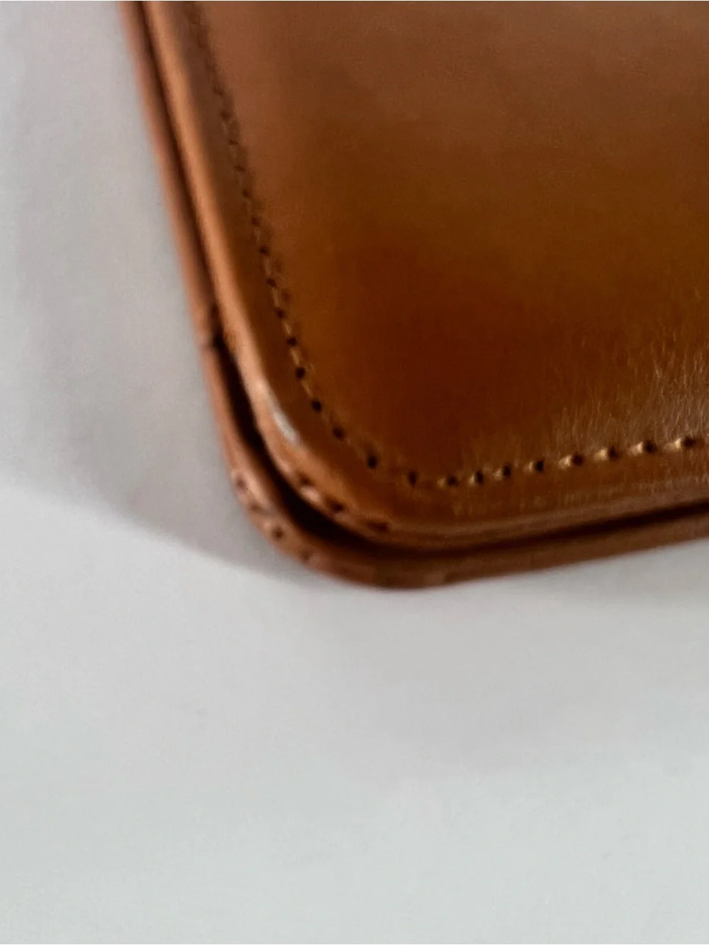 Leather Portfolio Folder in Cognac Brown
